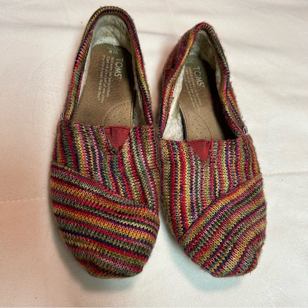 TOMS Colorful Knit Slip-On Shoes